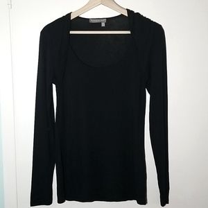 Tristan long sleeve tshirt with shoulder detail
